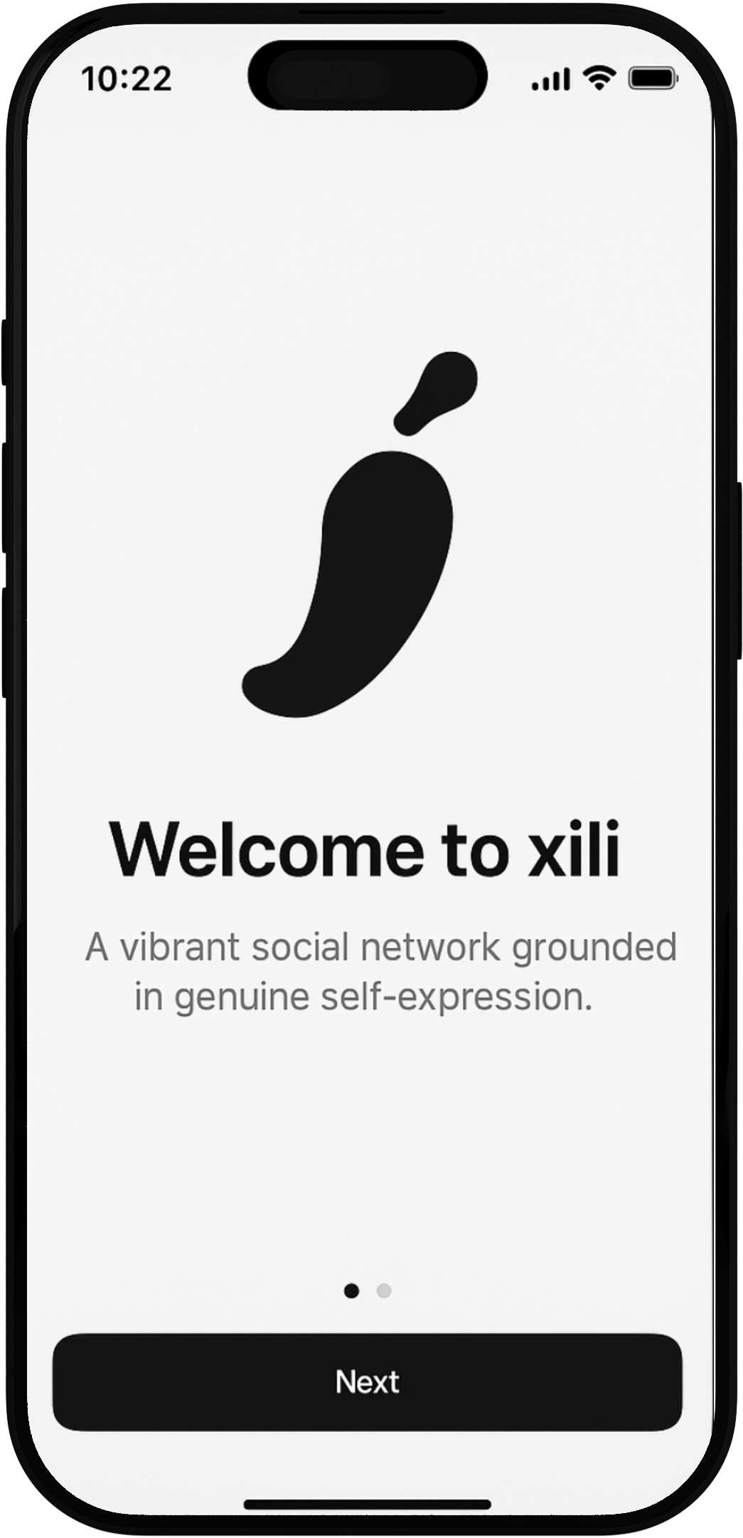 Xili App Interface - Screen 1